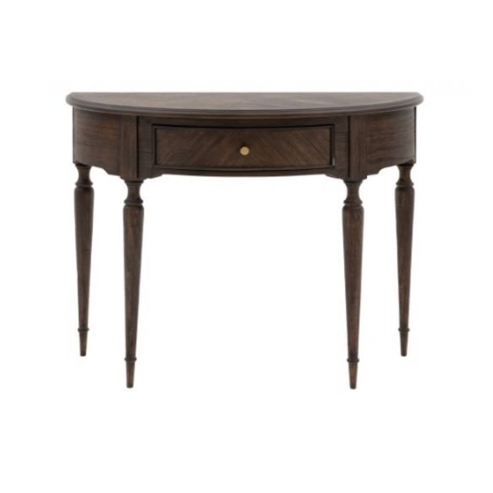 Small half clearance round console table