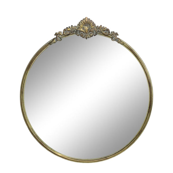 Versailles Round Antique Brass Mirror