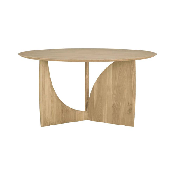 geometric round dining table