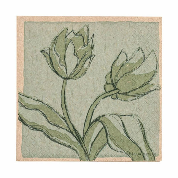 Maria Green Floral Napkin