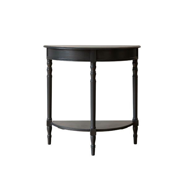 Anita Black Half Moon Console Table