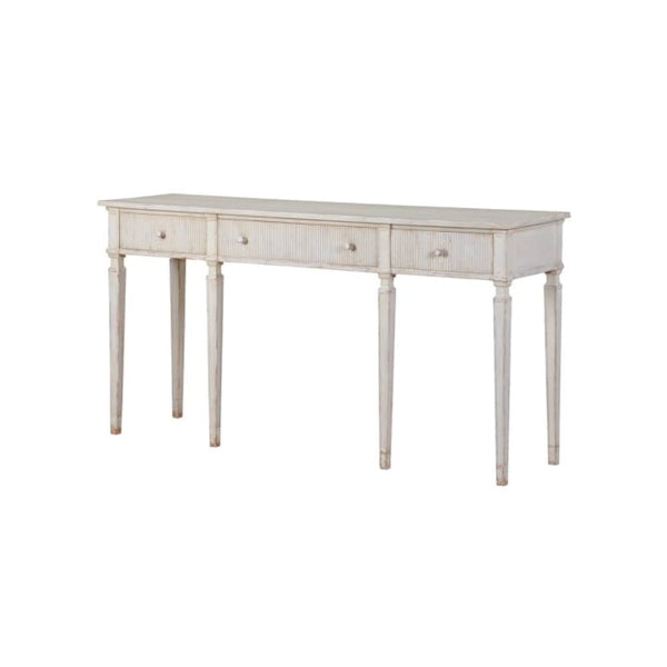 Barthelemy 3 Drawer Ribbed Console Table