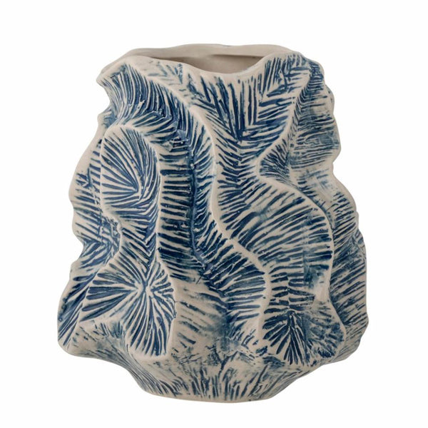 gavra vase blue stoneware