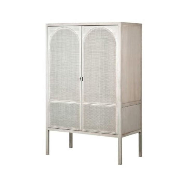 Taranto White Wash Rattan Wardrobe Pod Furniture Ireland