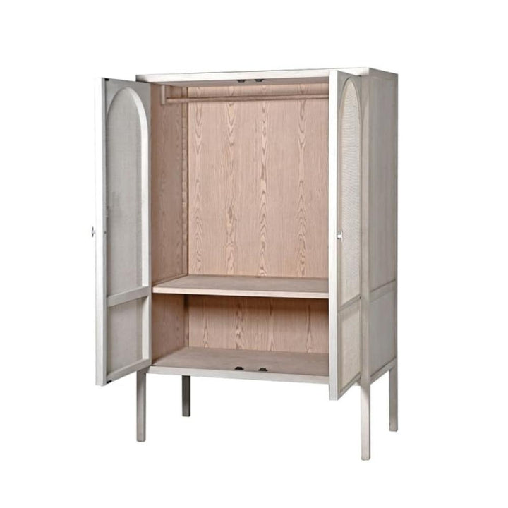 Taranto White Wash Rattan Wardrobe Pod Furniture Ireland