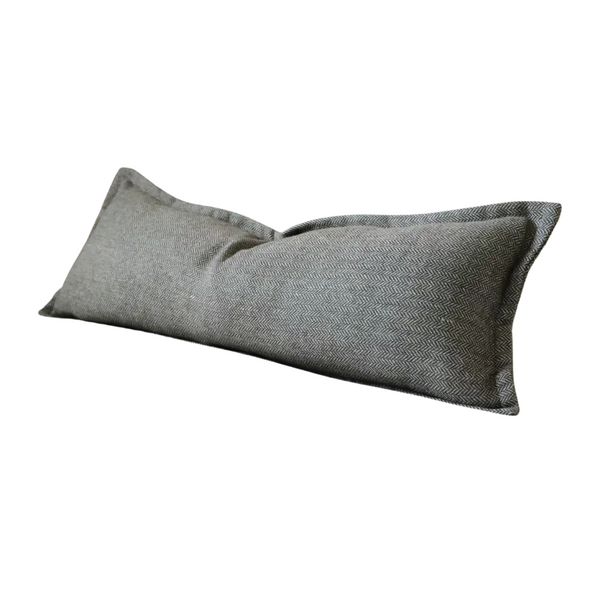 Green Herringbone Bolster Cushion