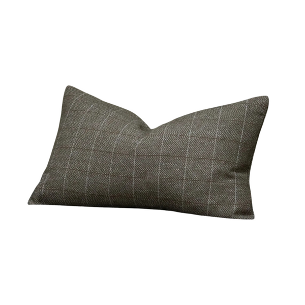 Olive Green Tweed Cushion