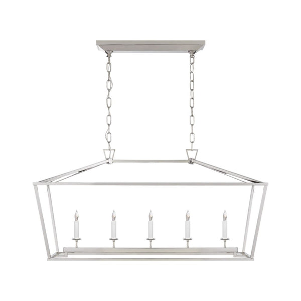 Darlana Medium Linear Lantern -Polished Nickel