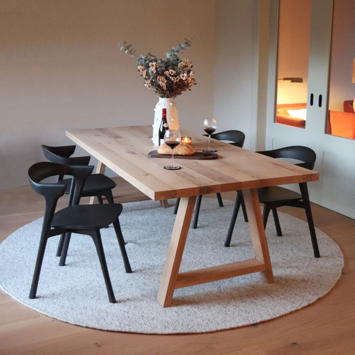 mix and match dining table a leg or trapeze leg