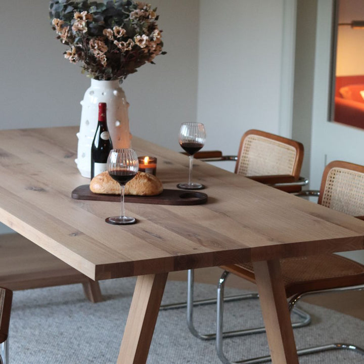 mix and match dining table a leg or trapeze leg