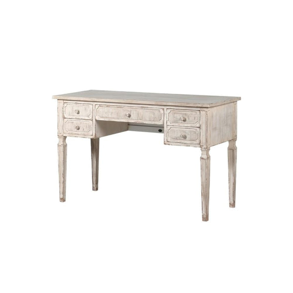 Barthelemy Ribbed 5 Drawer Writing Desk