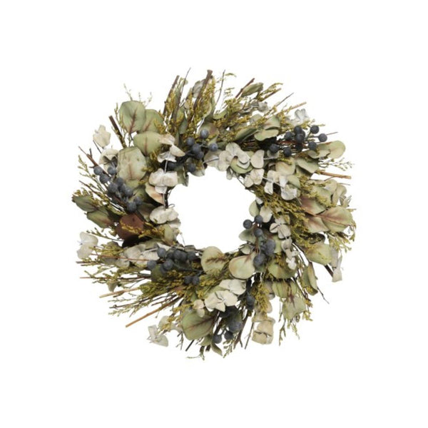 fleur wreath with eucalyptus and berries