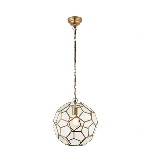 Miele 1 Pendant Light Antique Brass Gallery Direct