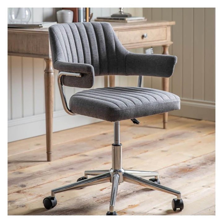 Mcintyre Swivel Chair Charcoal Gallery Direct