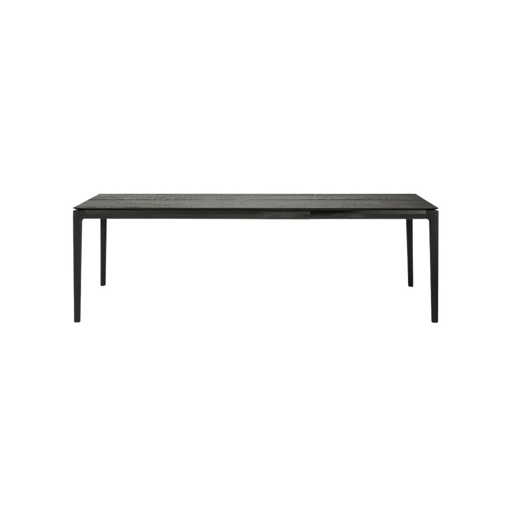 Oak bok black dining outlet table