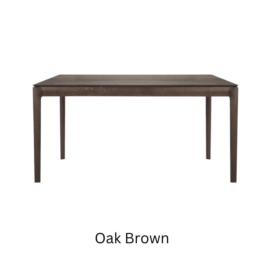 Oak bok black dining outlet table