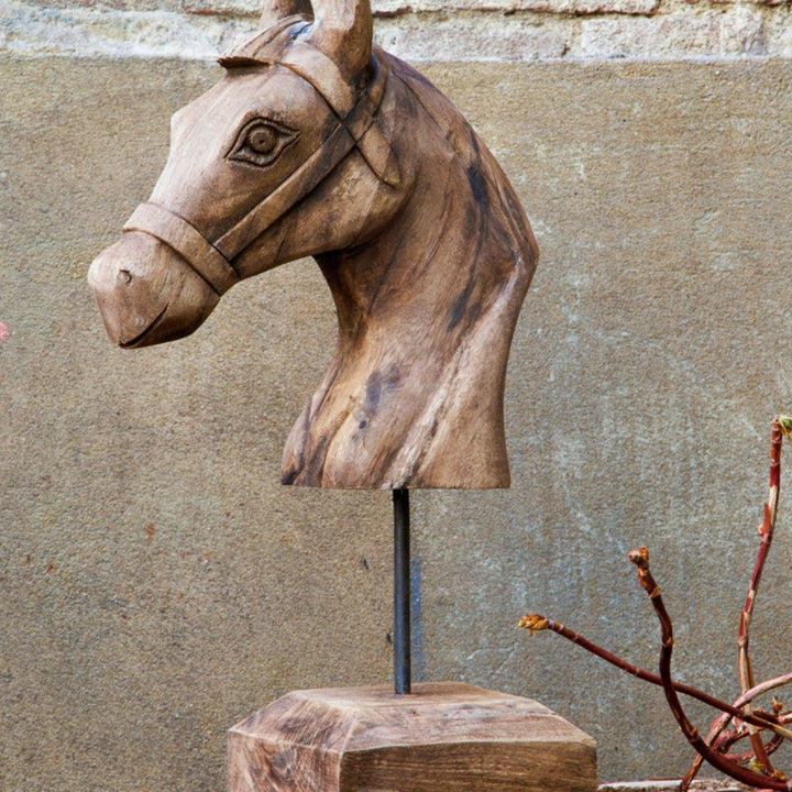 Wooden Horse Ornament Light & Living